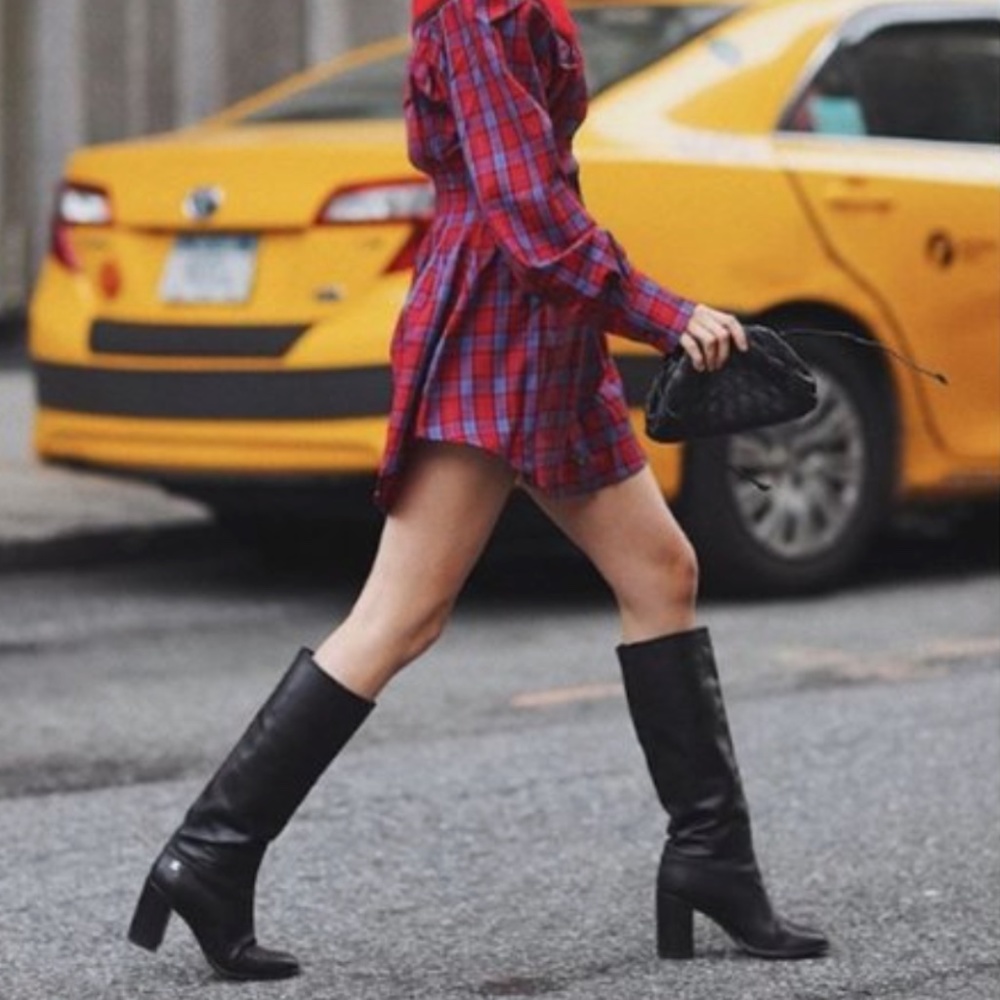 Diane von Furstenberg Knee High Boots Heels 9